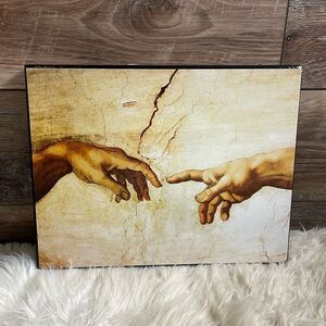 Picture of “The Creation of Adam”  by Michelangelo,  10 1/2” x 13 3/4” approx